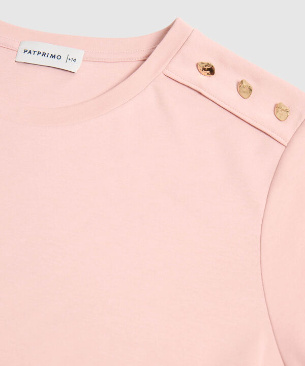 Camiseta Con Botones En Hombro Para Mujer Curvy