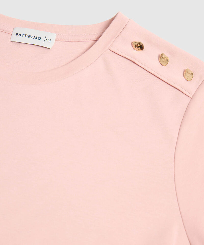 Camiseta Con Botones En Hombro Para Mujer Curvy