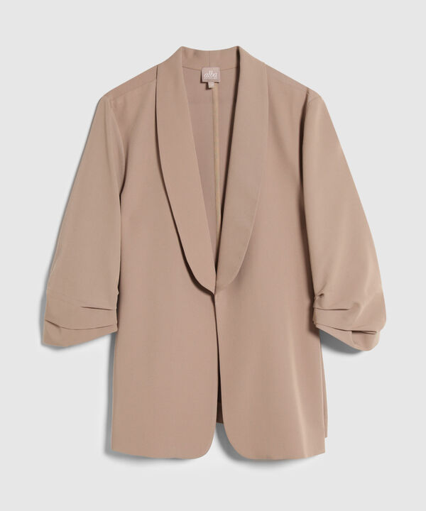 Blazer Manga 3/4 Con Solapa Curva