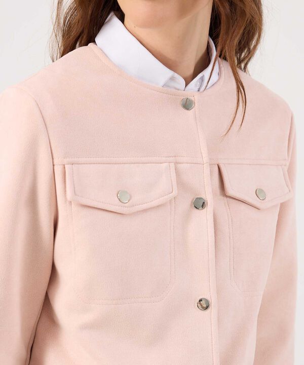 Chaqueta En Suede Unicolor image number null