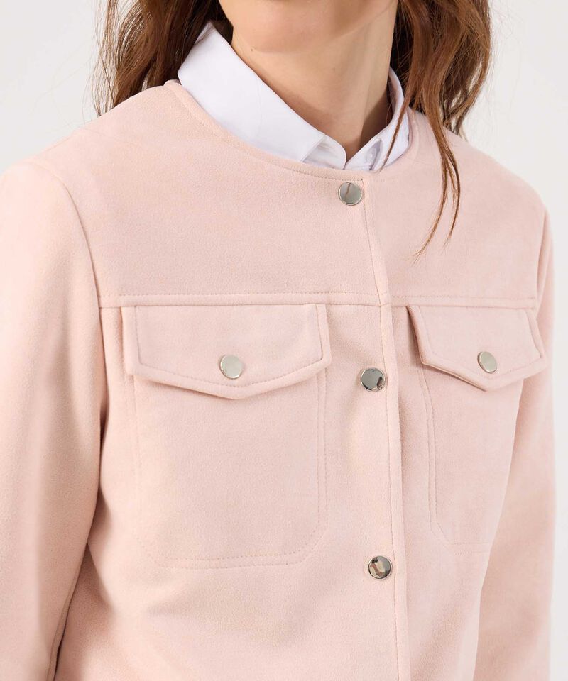 Chaqueta En Suede Unicolor