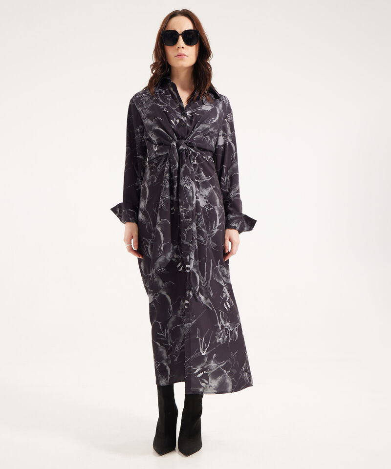 Vestido Estampado Con Manga ¾