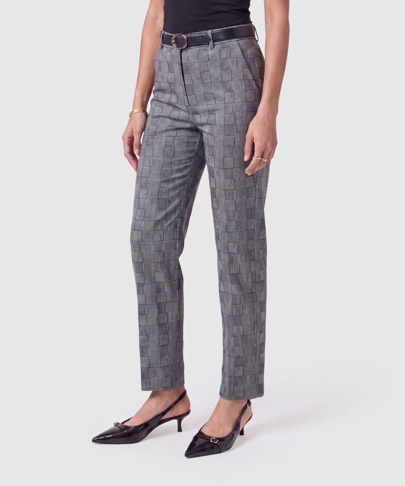 Pantal&oacute;n Recto Estampado Mujer