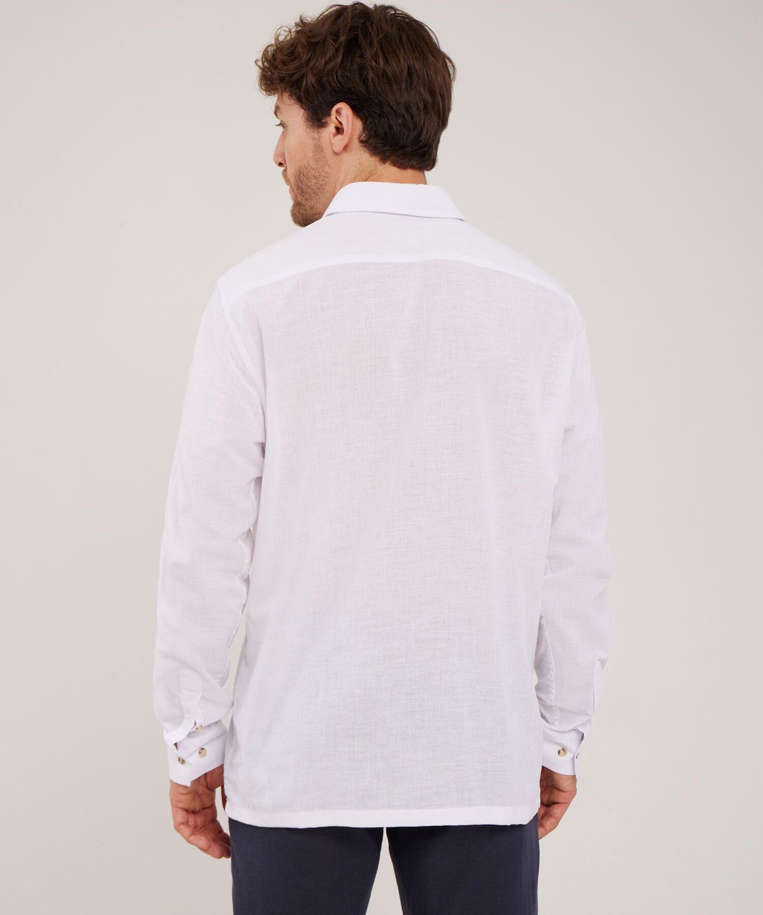 Camisa Guayabera Cuello Camisero Casual Max