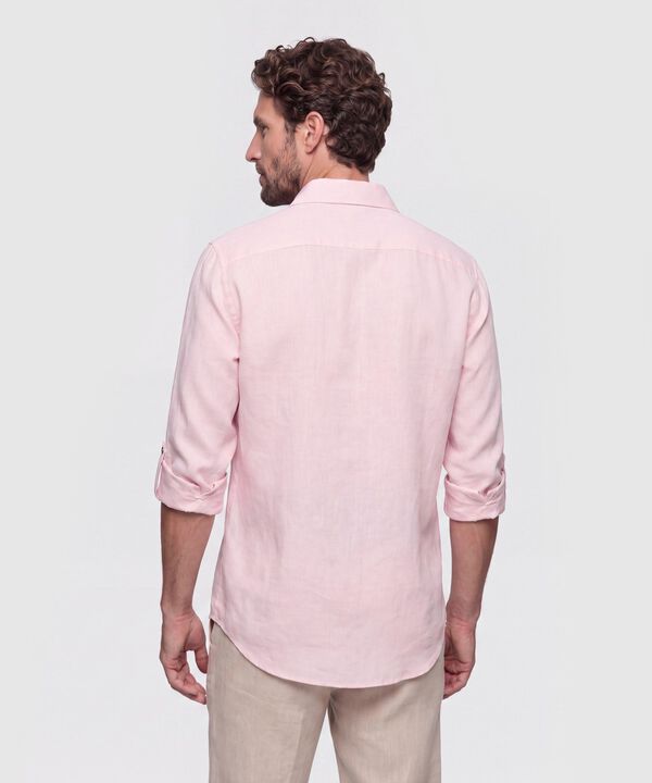 Camisa Unicolor Manga Larga para Hombre