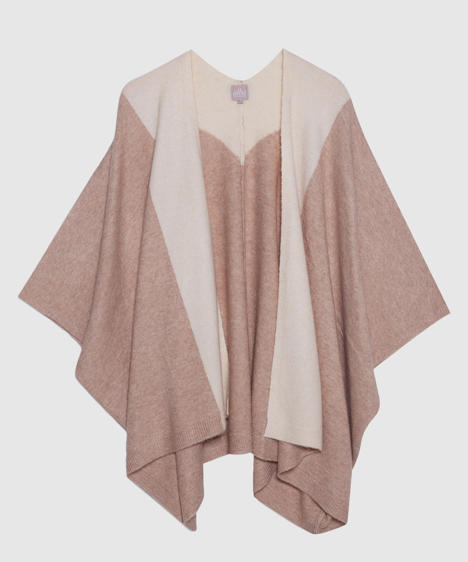 Poncho Tejido Doble Color