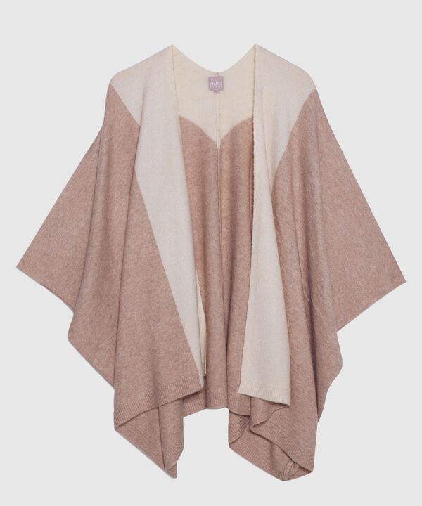 Poncho Tejido Doble Color