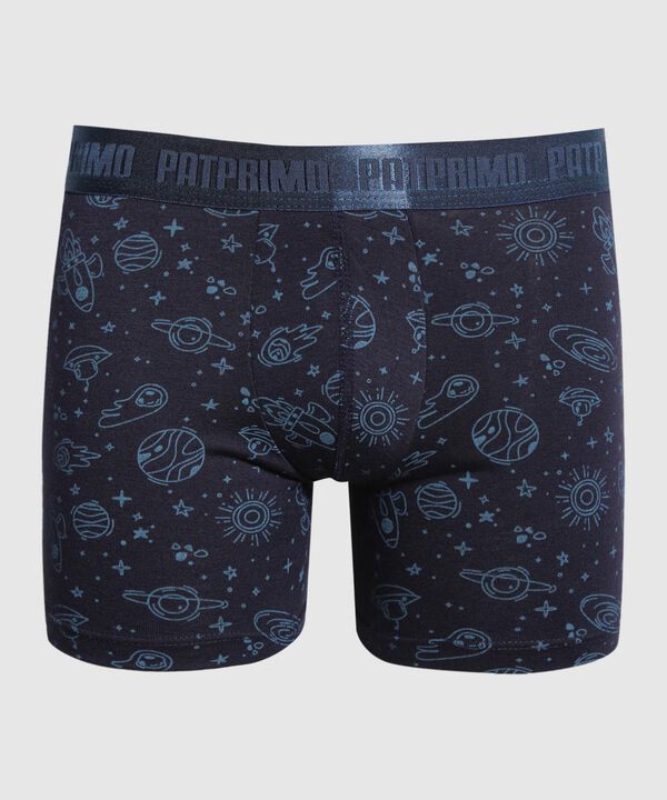Pantaloncillo Pack X2 Boxer Medio Estampado Con Elastico Expuesto