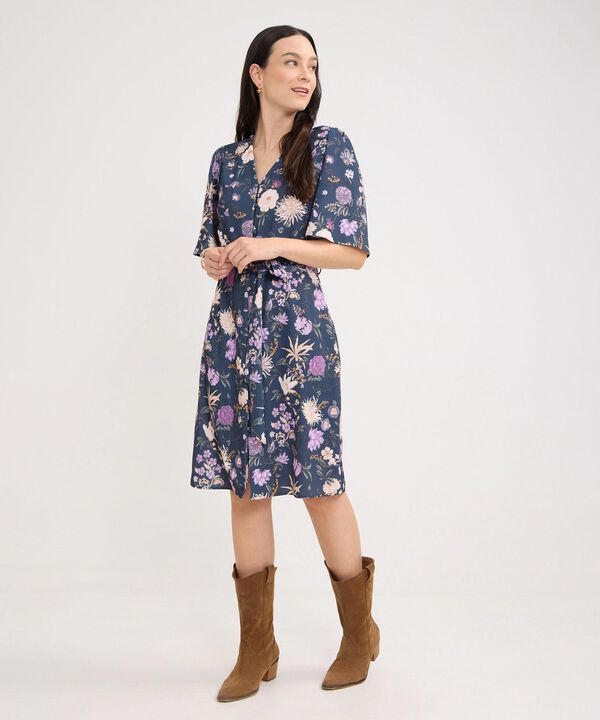 Vestido Estampado Corto