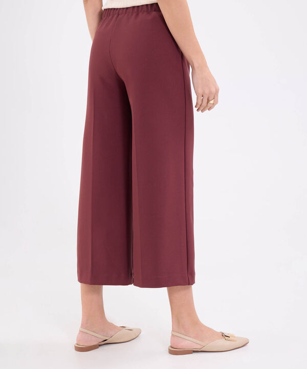 Pantalon culotte unicolor para mujer