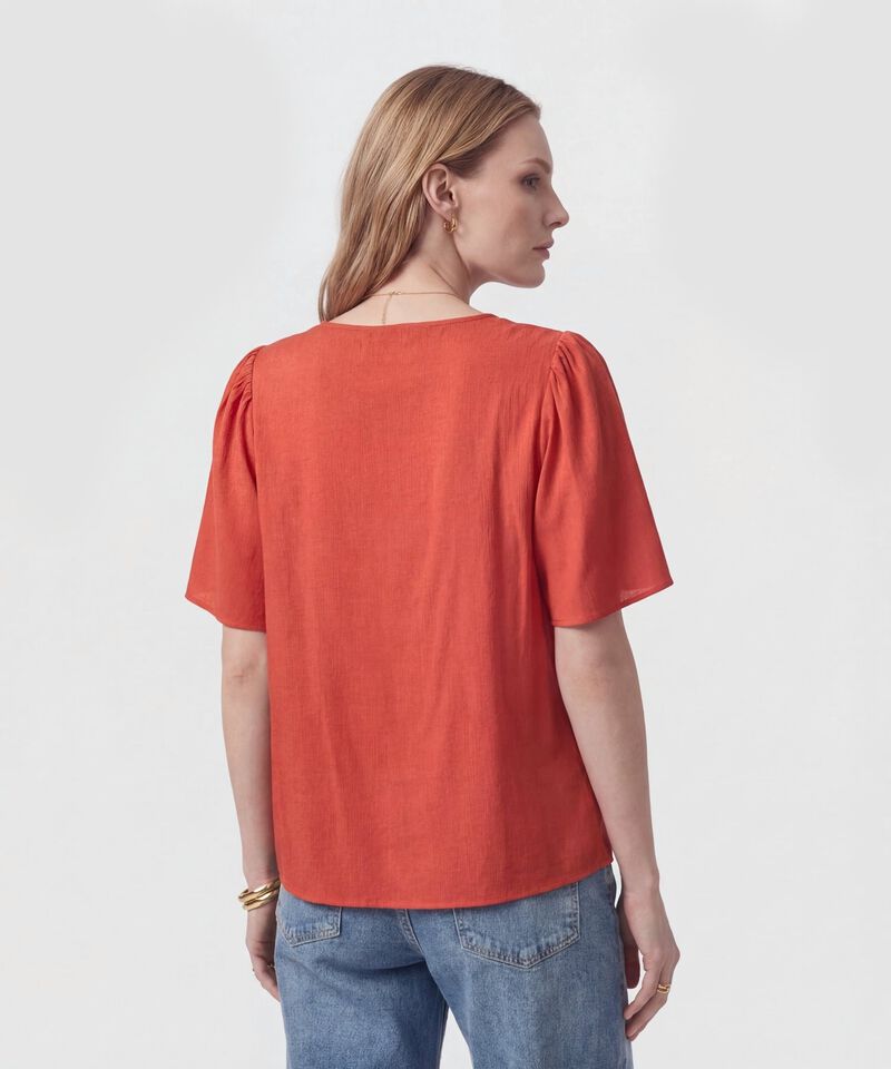 Blusa De Mangas Acampanadas Para Mujer