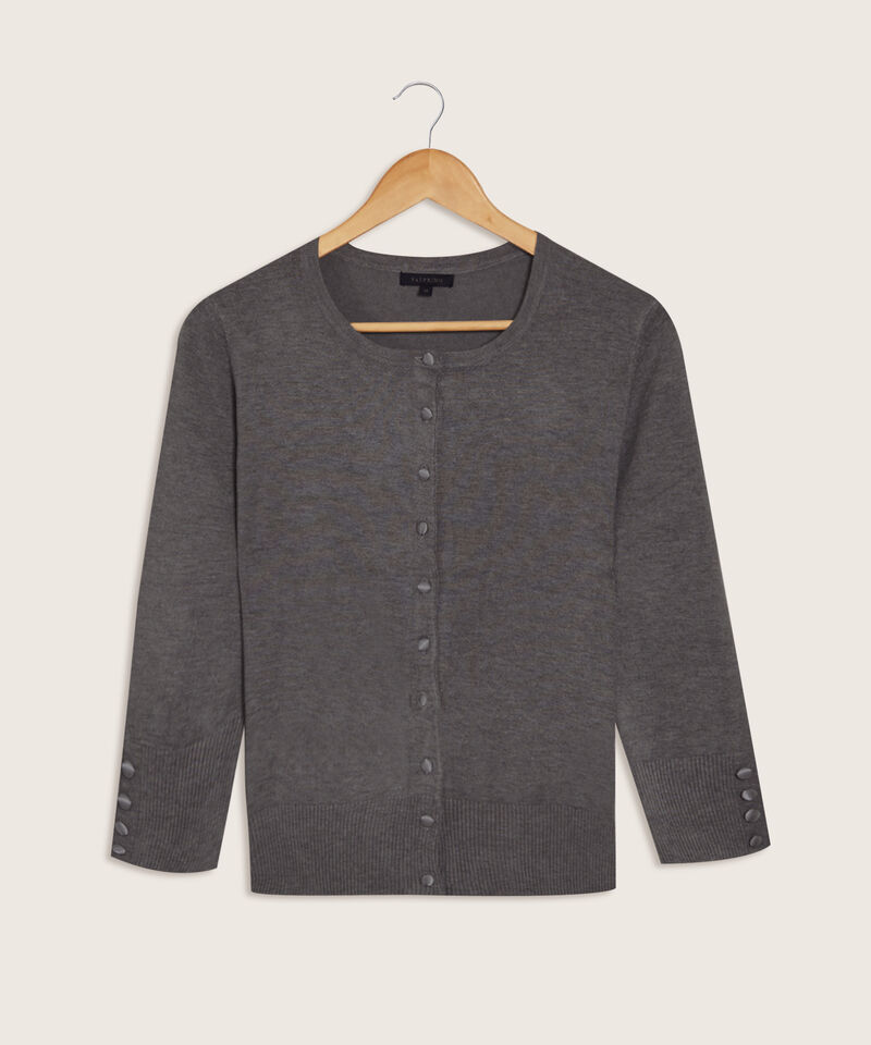 C&aacute;rdigan Cl&aacute;sico Con Botones Para Mujer