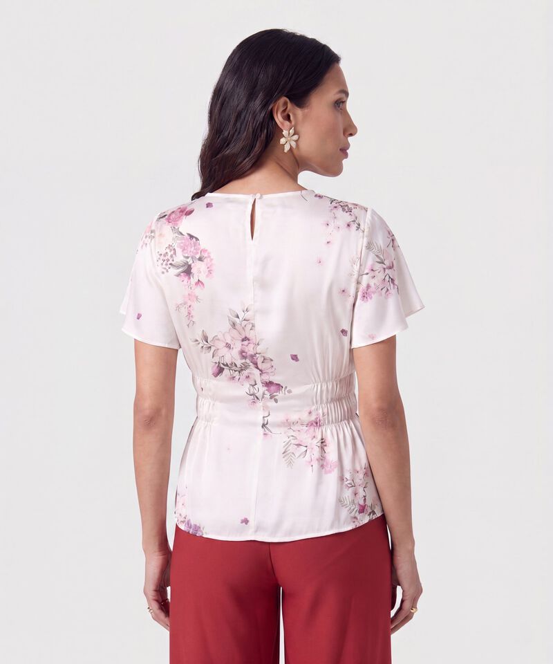 Blusa Con Cintura El&aacute;stica Para Mujer
