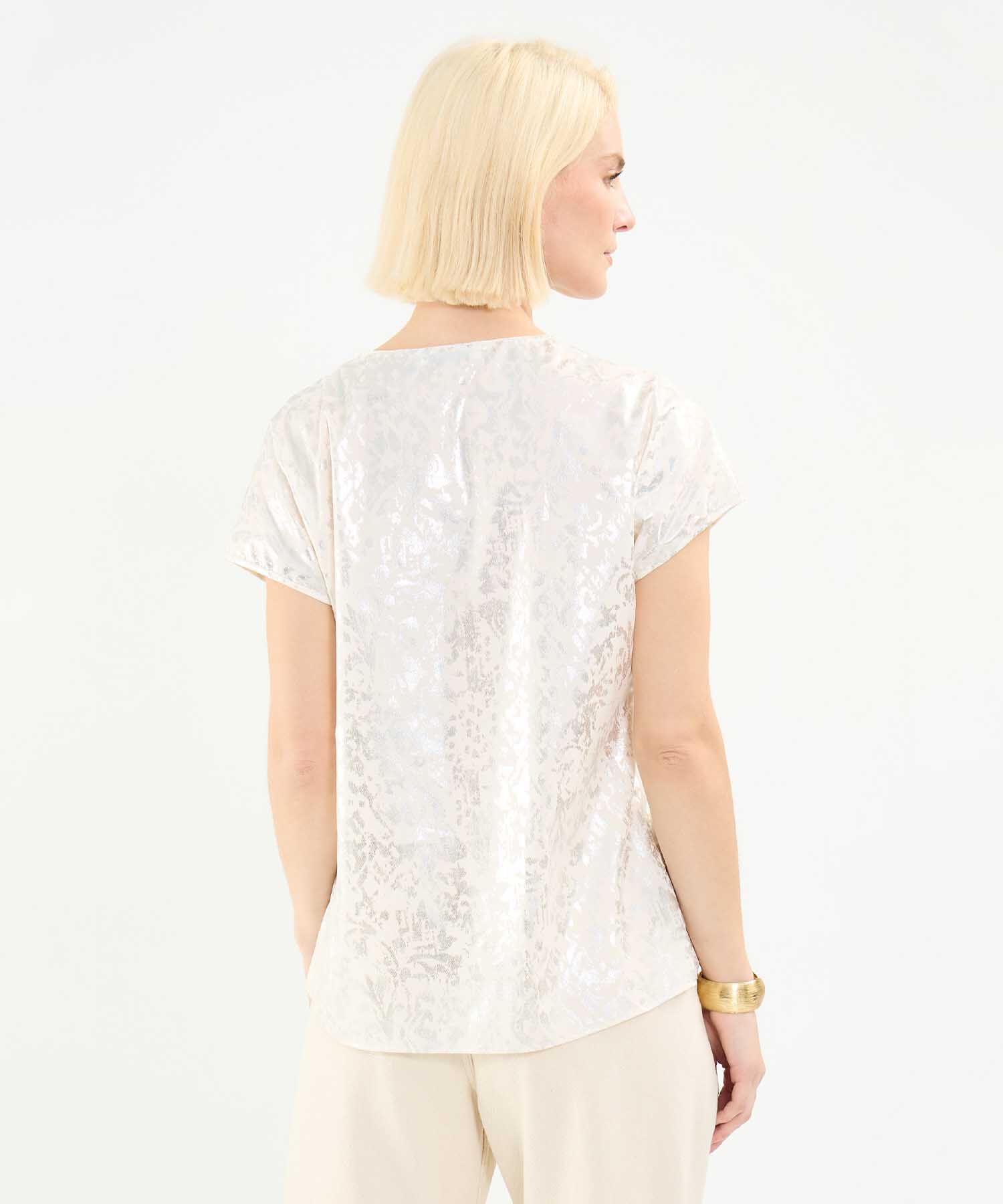 Blusa Estampado Metalizado