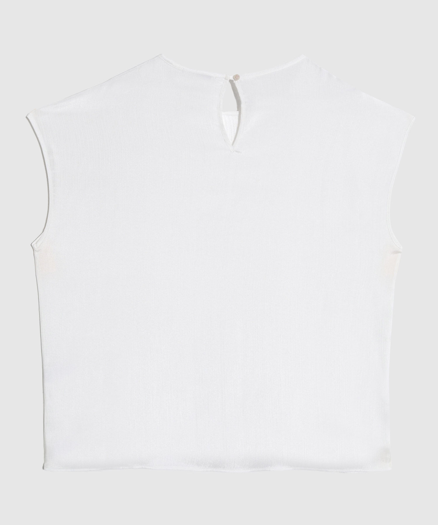 Blusa sin Manga con Textura y Abertura Para Mujer Curvy