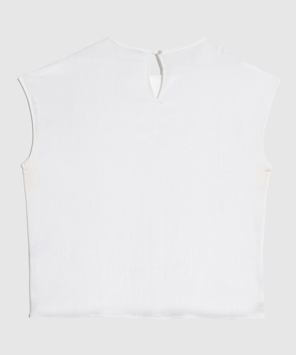 Blusa sin Manga con Textura y Abertura Para Mujer Curvy image number null