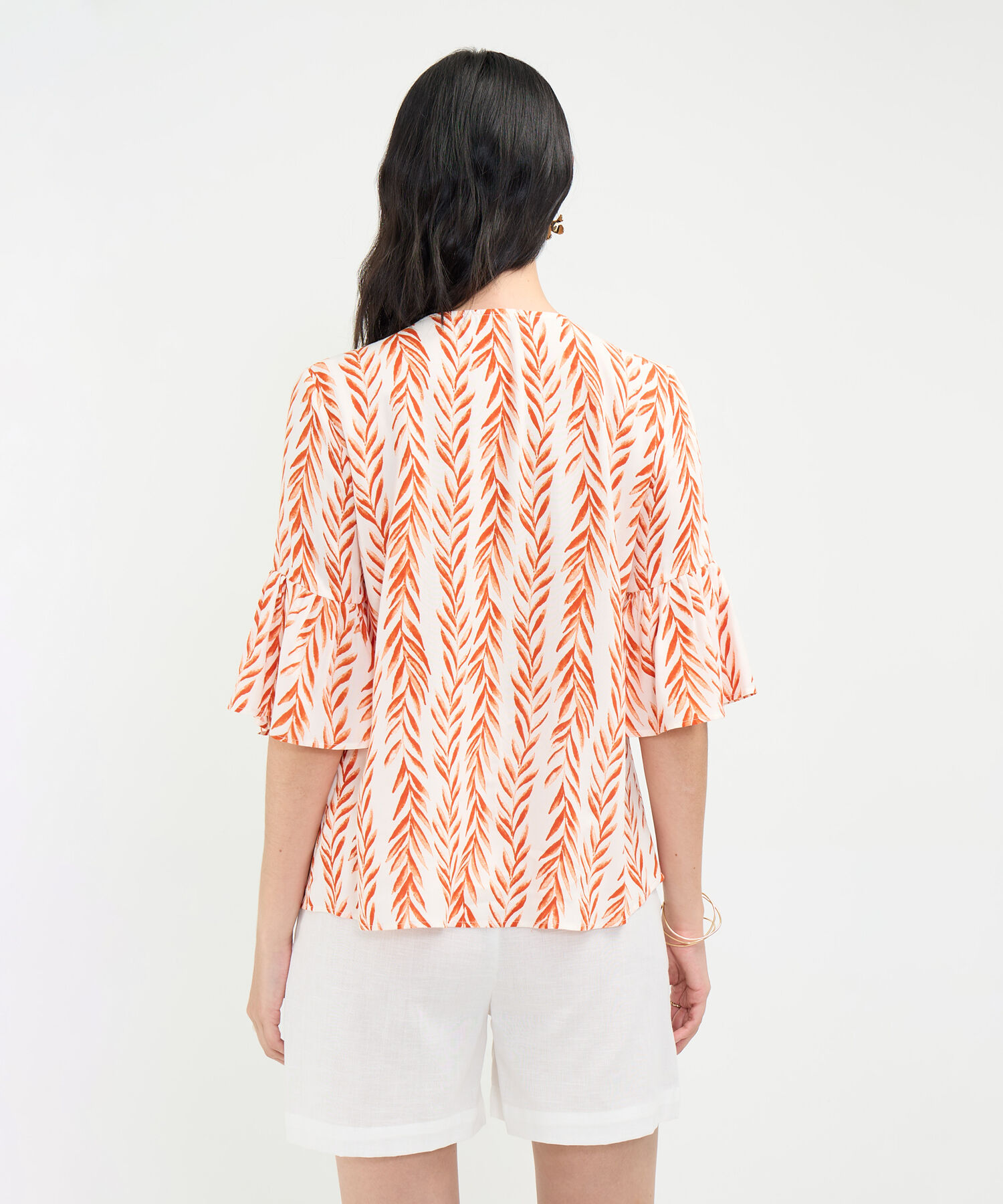 Blusa Estampado de Hojas