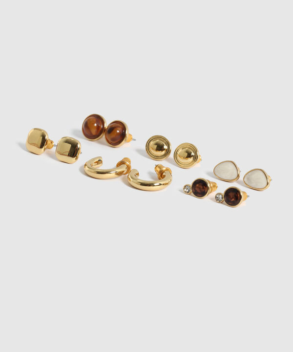 Set X6 Aretes Variados Mujer image number null