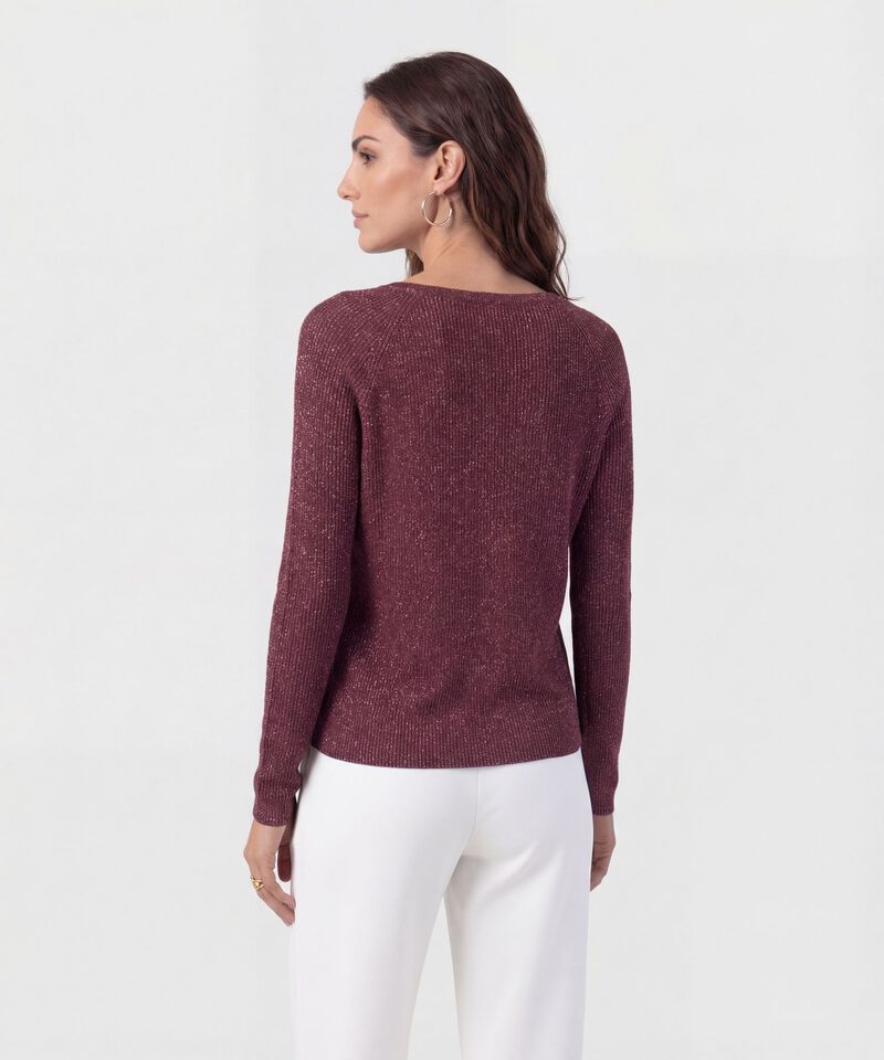 Saco De Punto Cuello En V Mujer