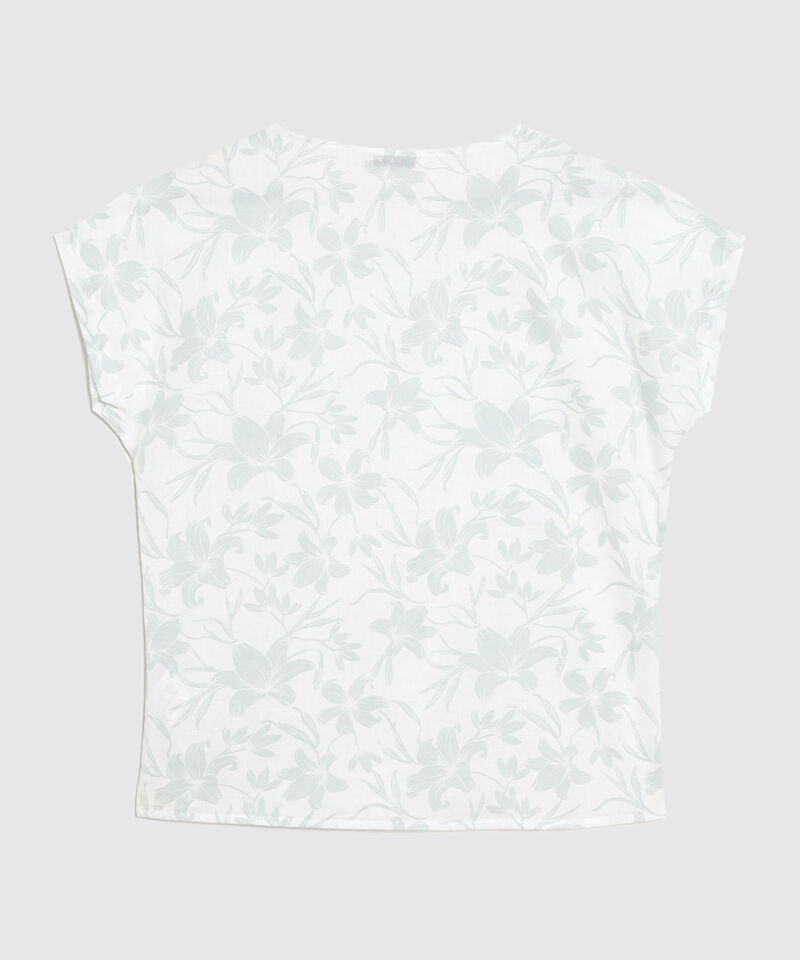 Blusa Estampada, Manga Corta Corrida