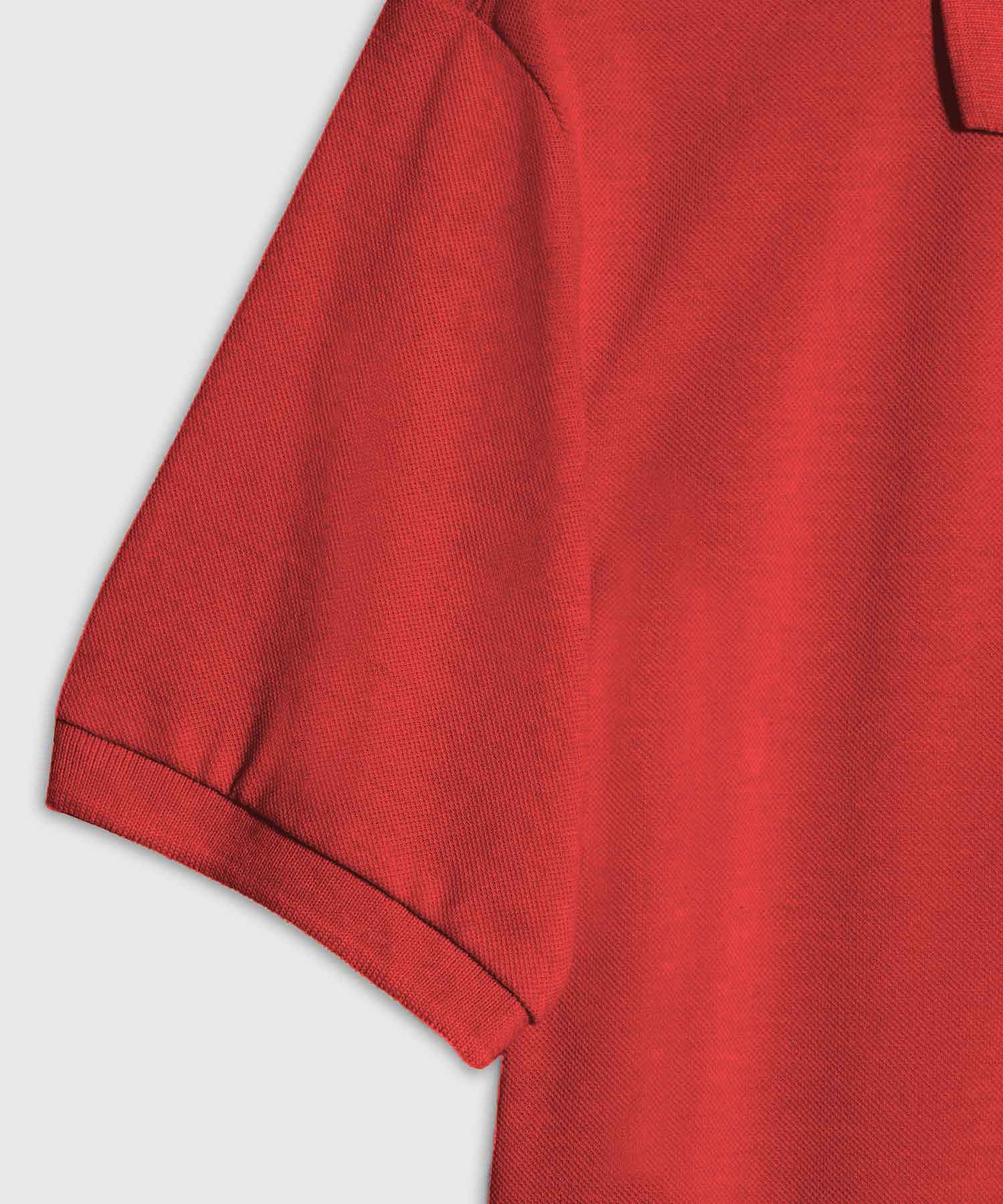 Polo Básica Cuello Tejido, Rojo, personalized