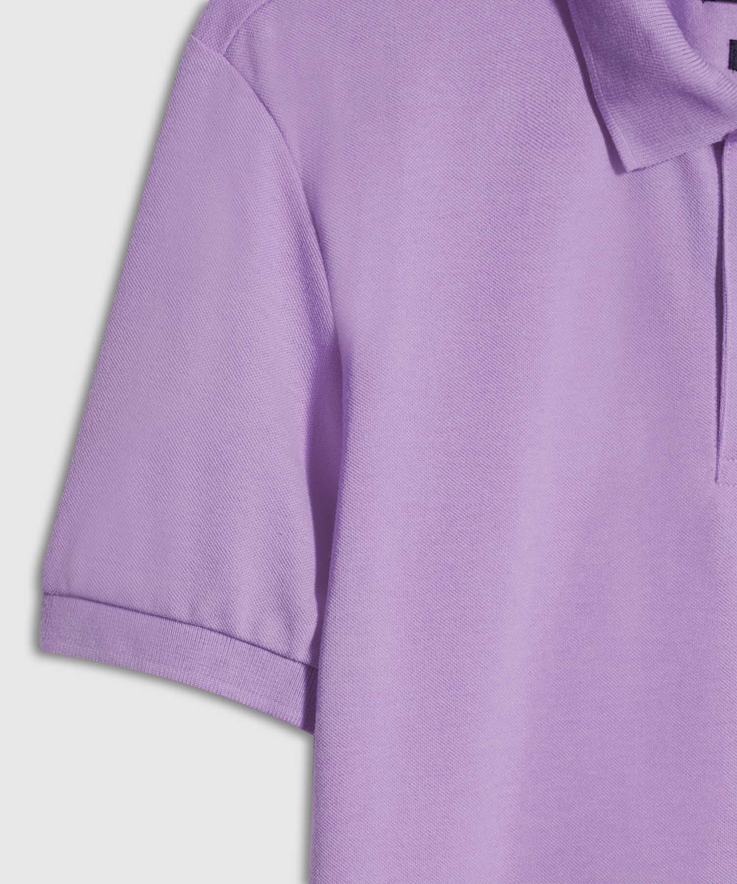 Polo Tejido Unicolor Cuello Y Puños Tejidos,Sin Bolsillo Con Hiladillo.