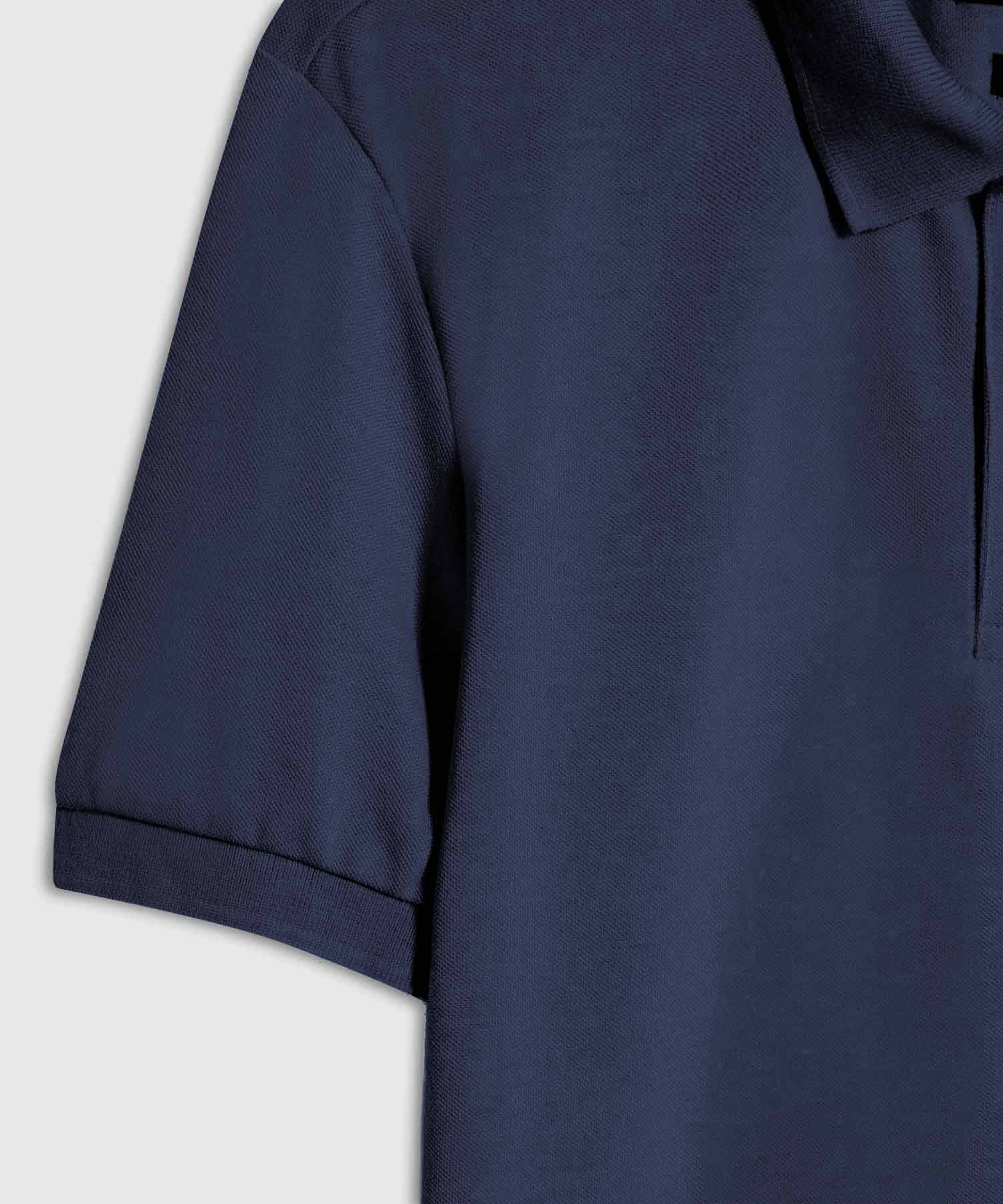 Polo Básica Cuello Tejido, AzulOscuro, personalized