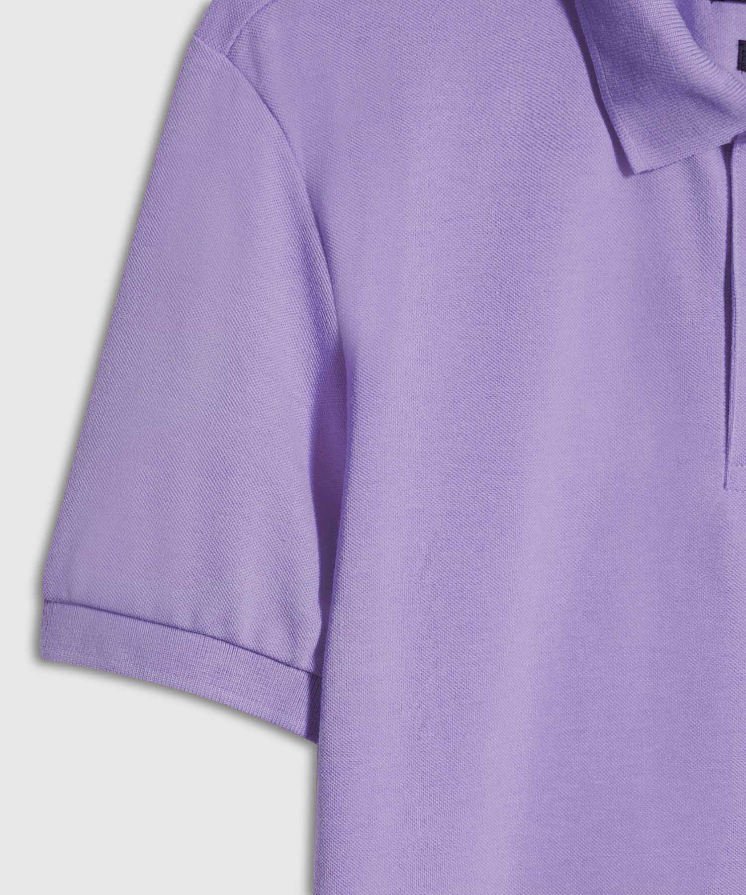 Polo Tejido Unicolor Cuello Y Puños Tejidos,Sin Bolsillo Con Hiladillo.