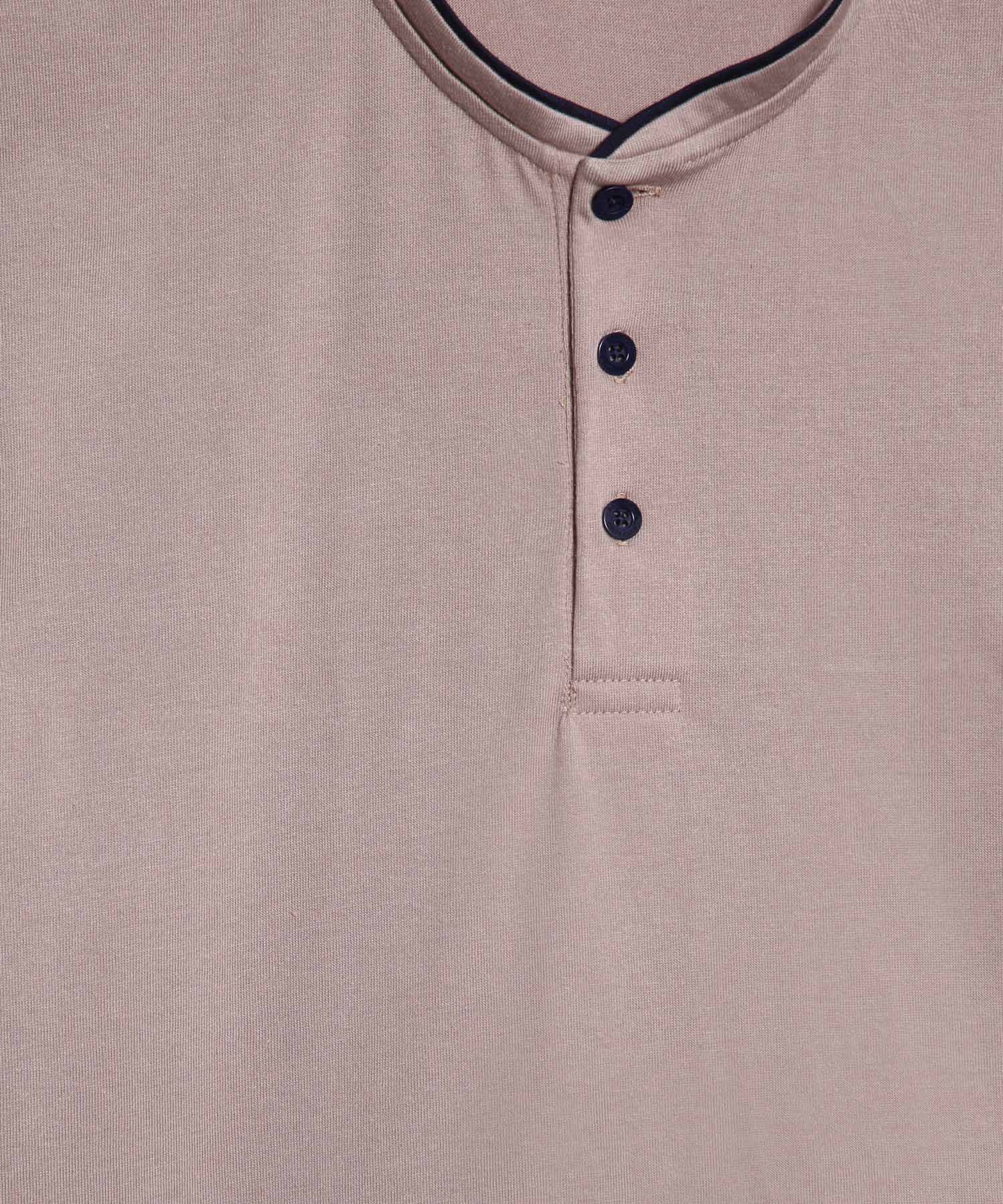Pijama cuello henley