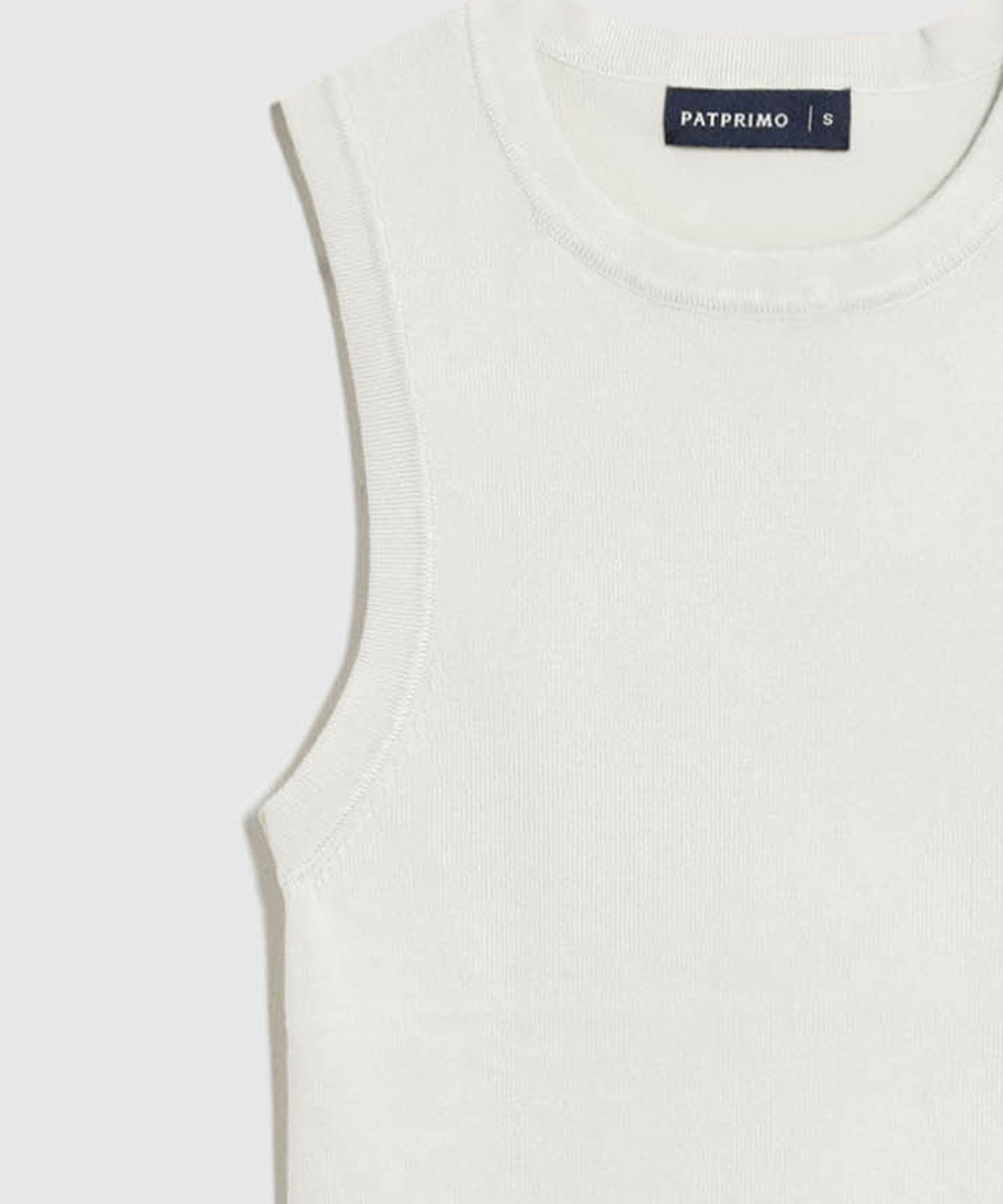 Camiseta de Punto Sin Mangas para Mujer, Blanco, personalized