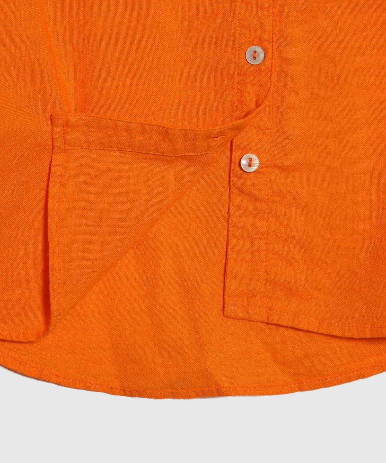 Blusa Manga Larga Unicolor En Lino