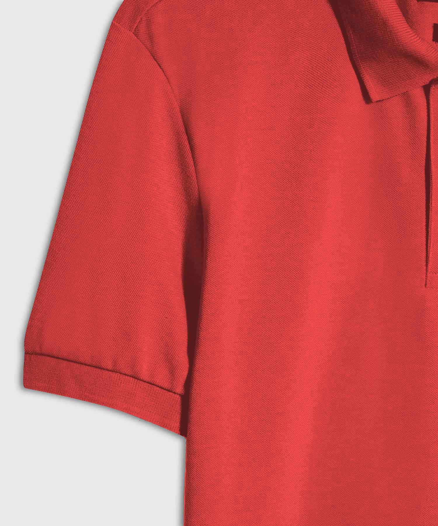 Polo Básica Cuello Tejido, Rojo, personalized