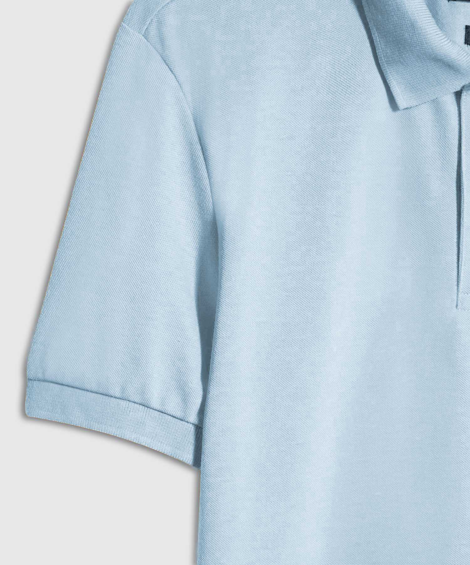 Polo Tejido Unicolor Cuello Y Puños Tejidos,Sin Bolsillo Con Hiladillo.