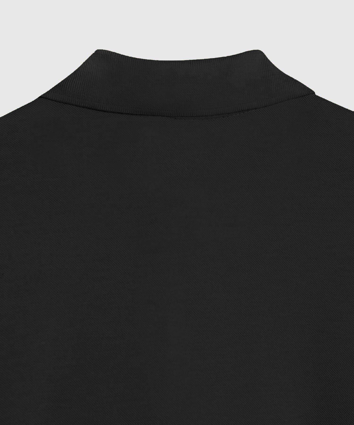 Polo Básica Cuello Tejido, Negro, personalized
