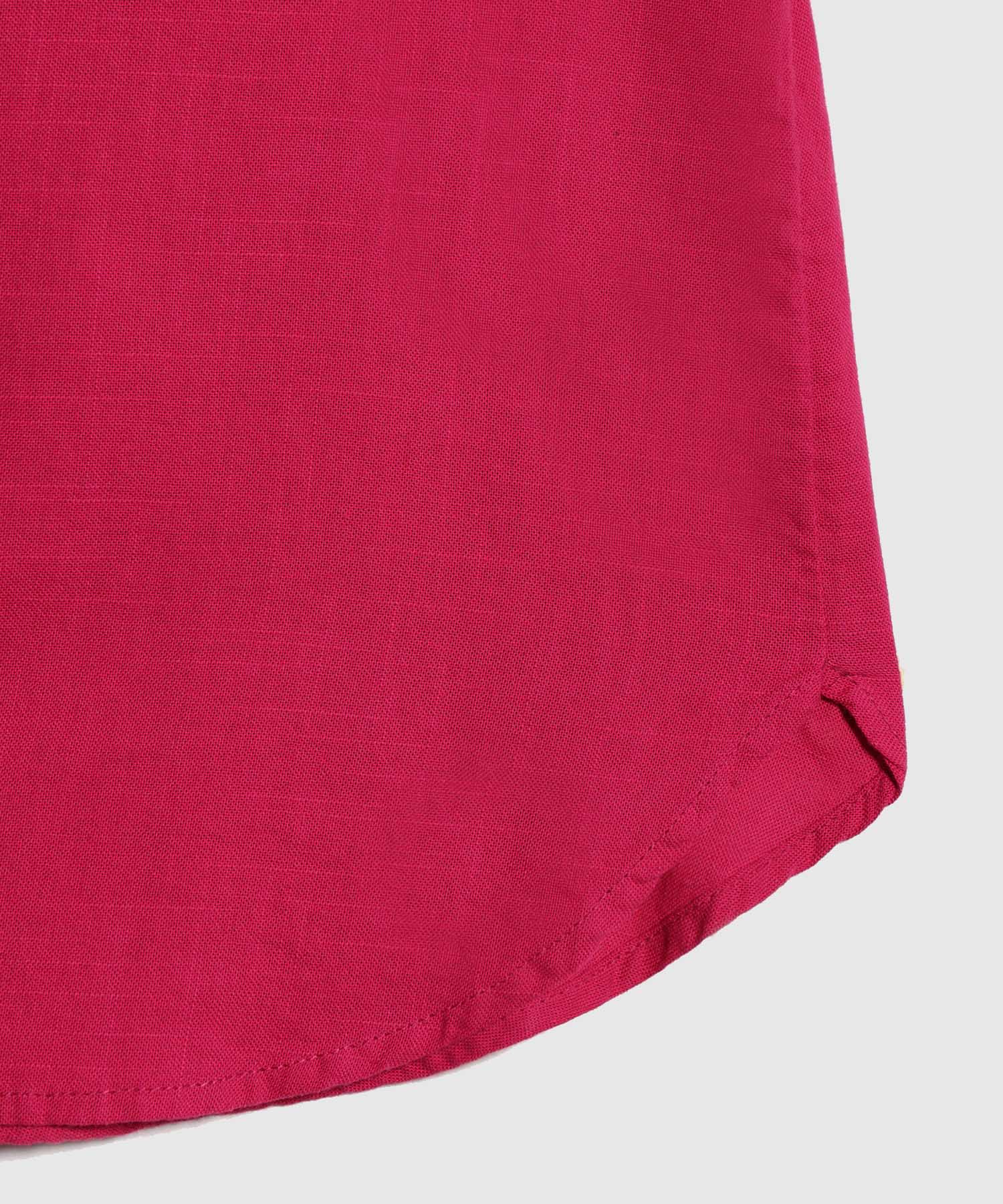 Blusa Manga Larga Unicolor En Lino