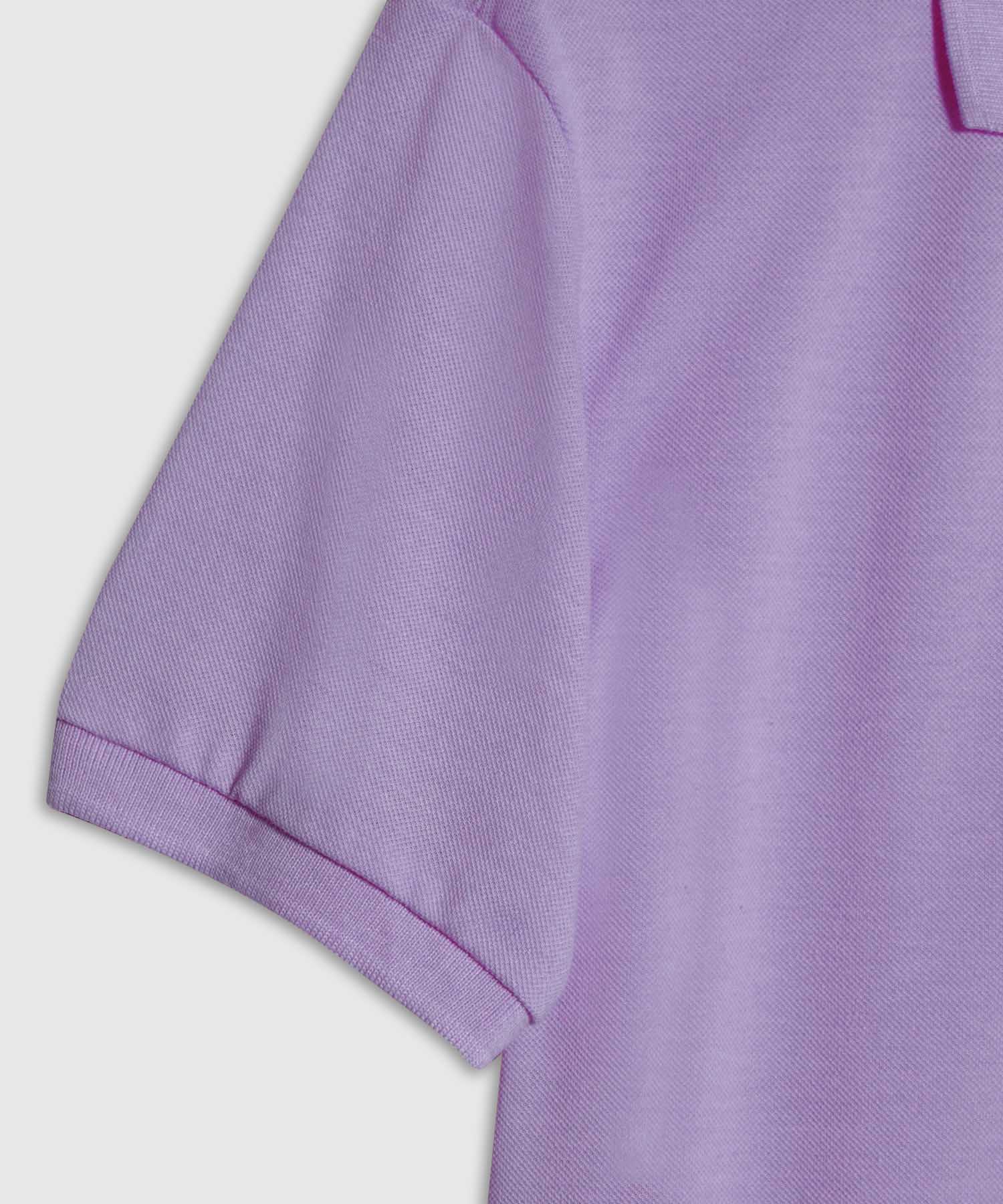 Polo Tejido Unicolor Cuello Y Puños Tejidos,Sin Bolsillo Con Hiladillo.