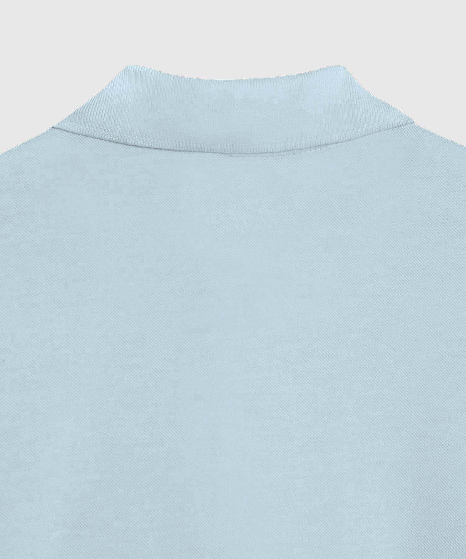 Polo Básica Cuello Tejido, AzulClaro, personalized
