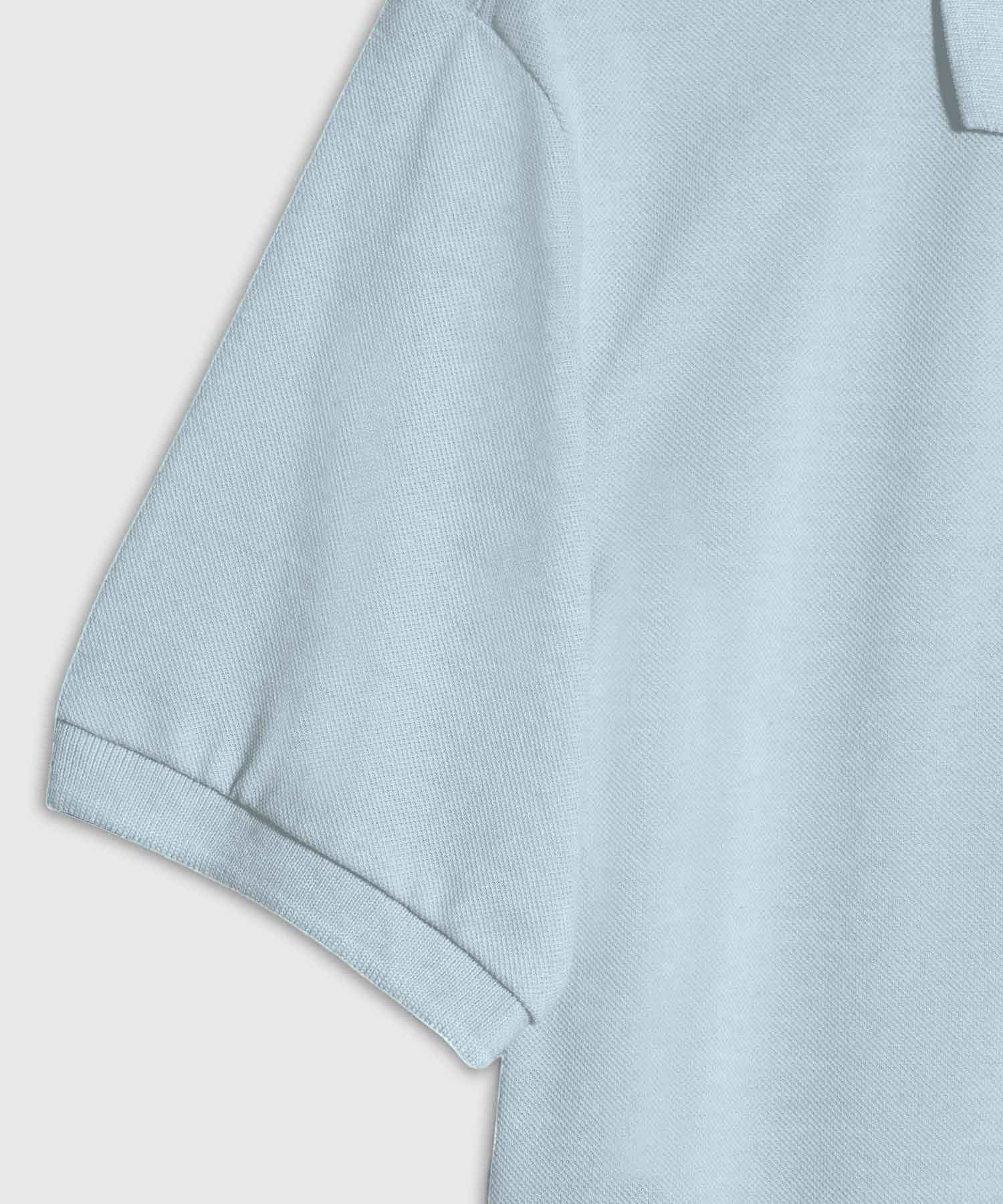 Polo Básica Cuello Tejido, AzulClaro, personalized