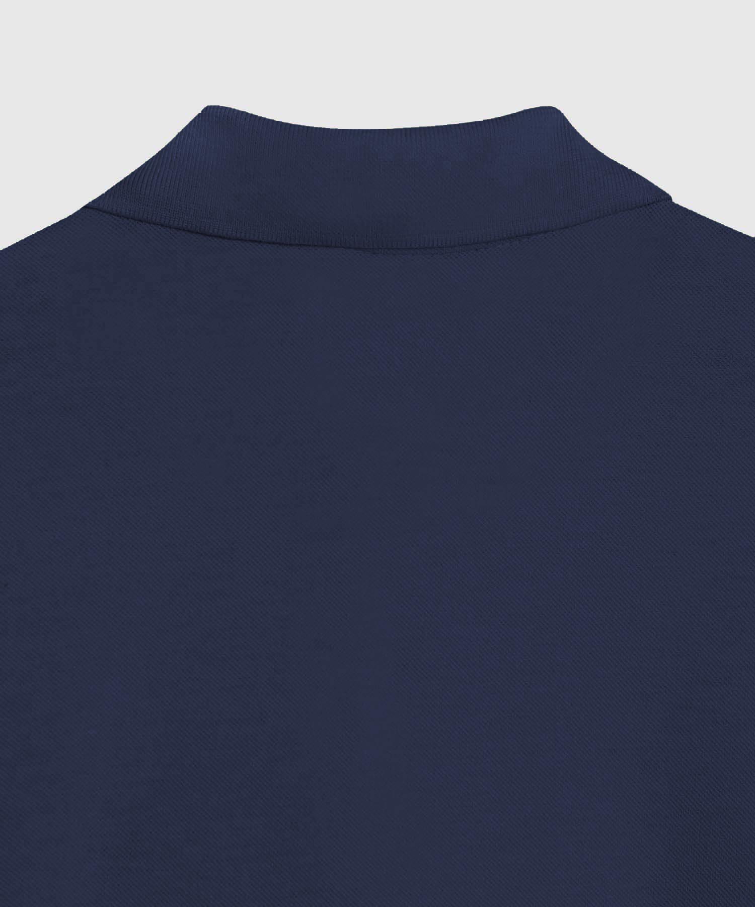 Polo Básica Cuello Tejido, AzulOscuro, personalized