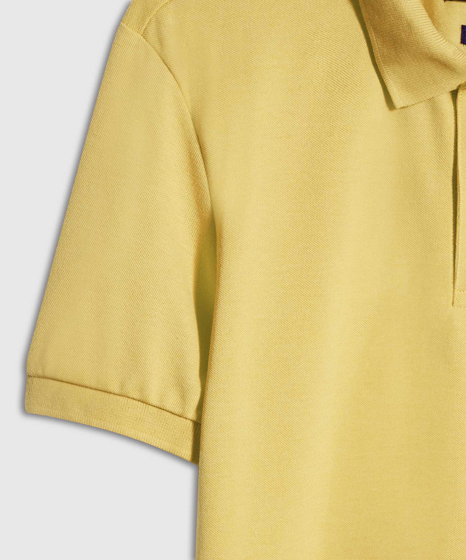 Polo Tejido Unicolor Cuello Y Puños Tejidos,Sin Bolsillo Con Hiladillo.