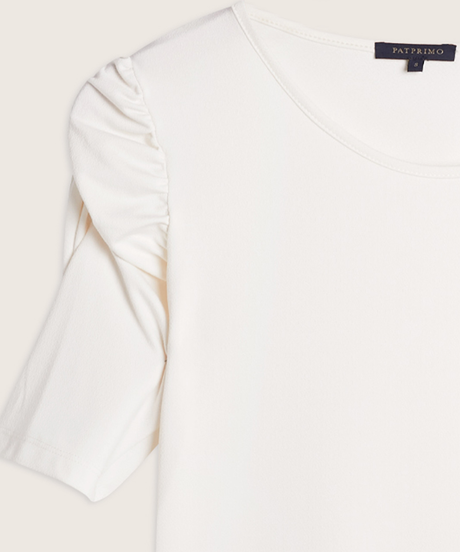 Camiseta Con Ruche, Blanco, personalized