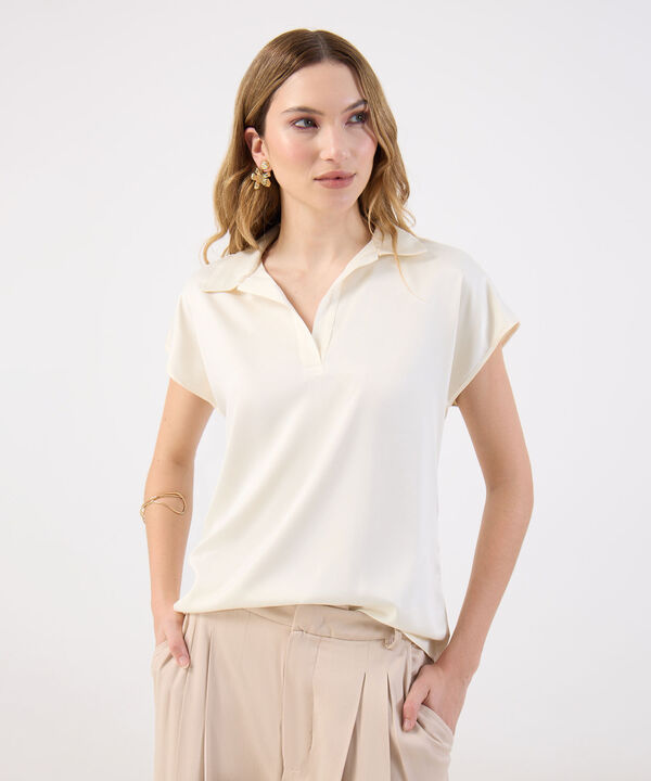 Blusa cuello camisero